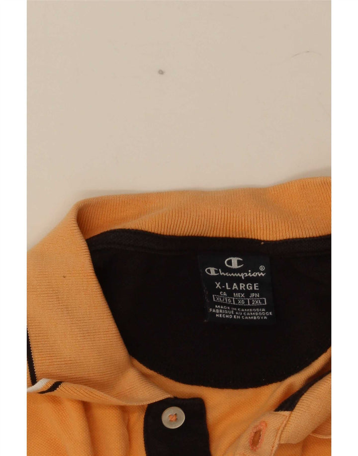 Polo da uomo Champion XL a righe arancioni