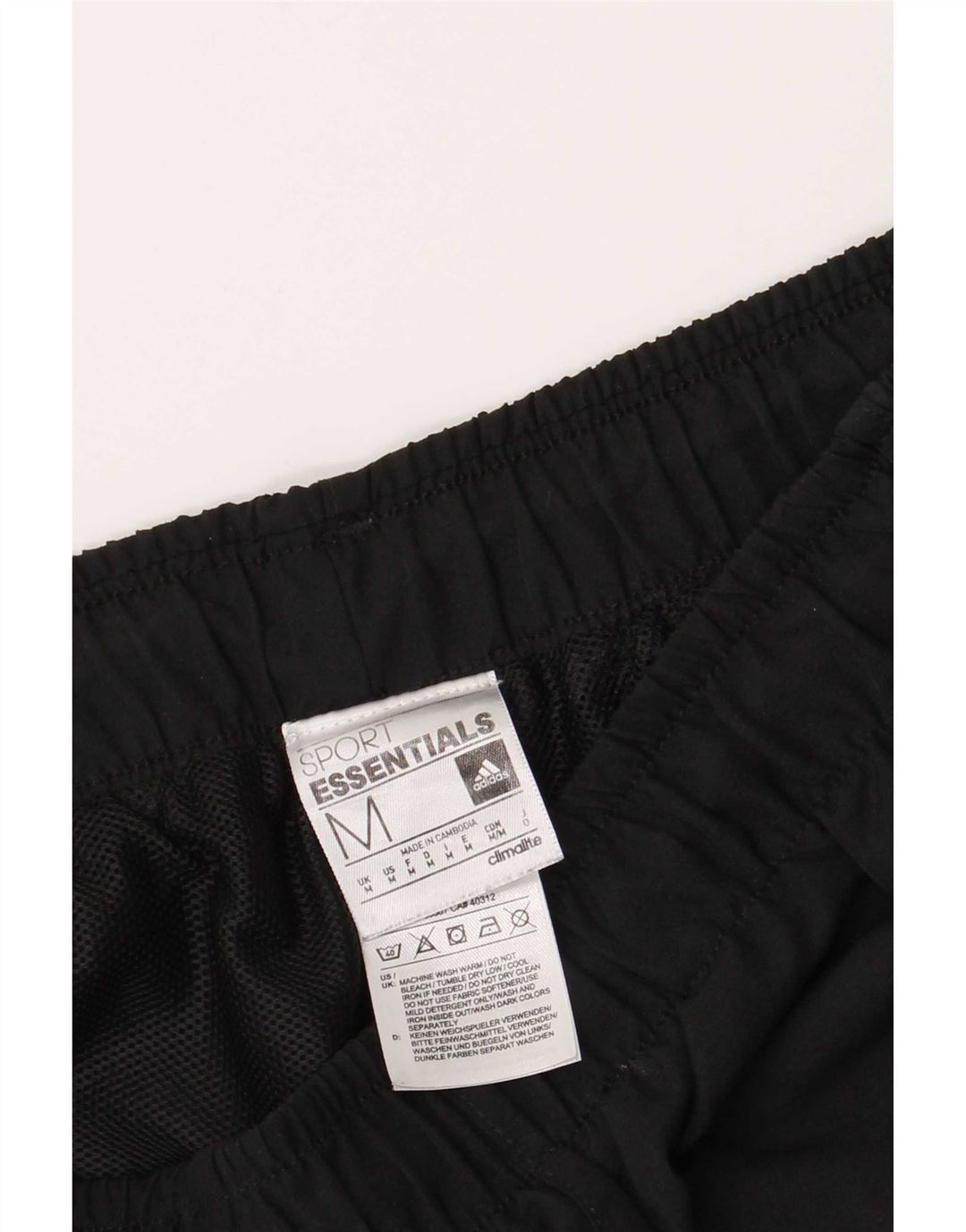 Pantaloncini sportivi Adidas Climalite da uomo medio poliestere nero