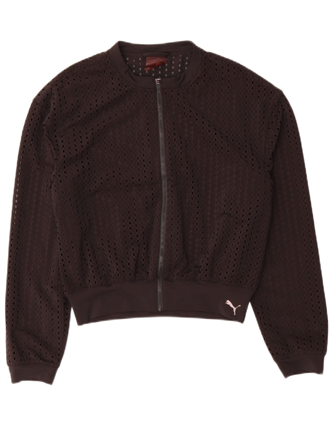 Giacca da ginnastica corta oversize con grafica PUMA da donna UK 10 piccola nera