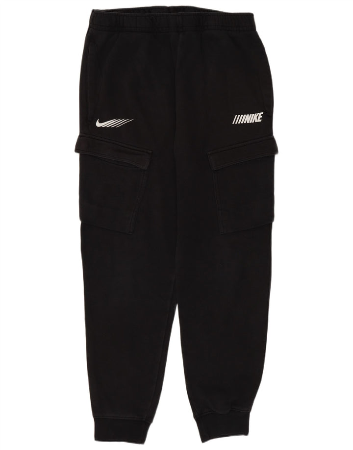 Pantaloni da tuta Nike Graphic Cargo da uomo, pantaloni da jogging, cotone medio nero