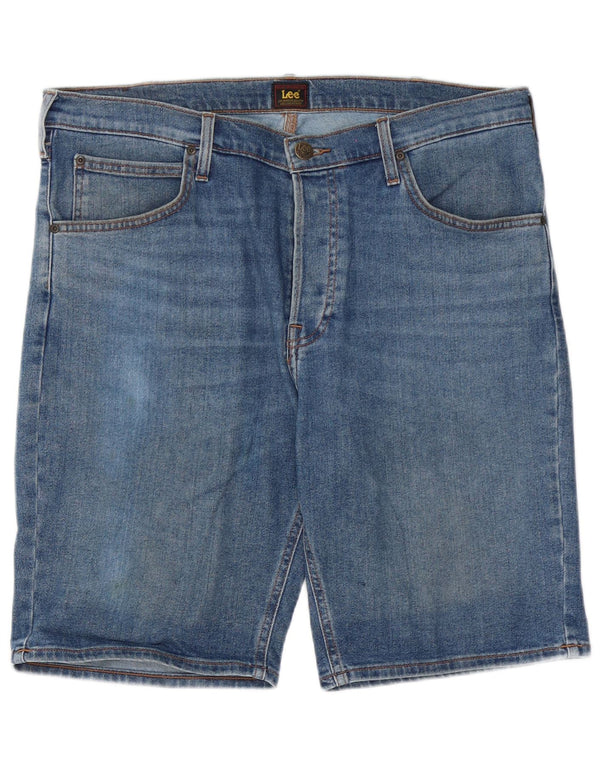 Pantaloncini corti in denim da uomo a 5 tasche Lee W36 grande cotone blu