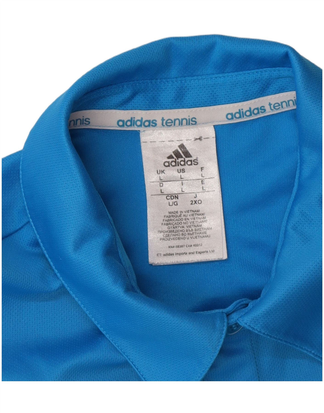 Polo Adidas Climalite da uomo grande in poliestere color block blu