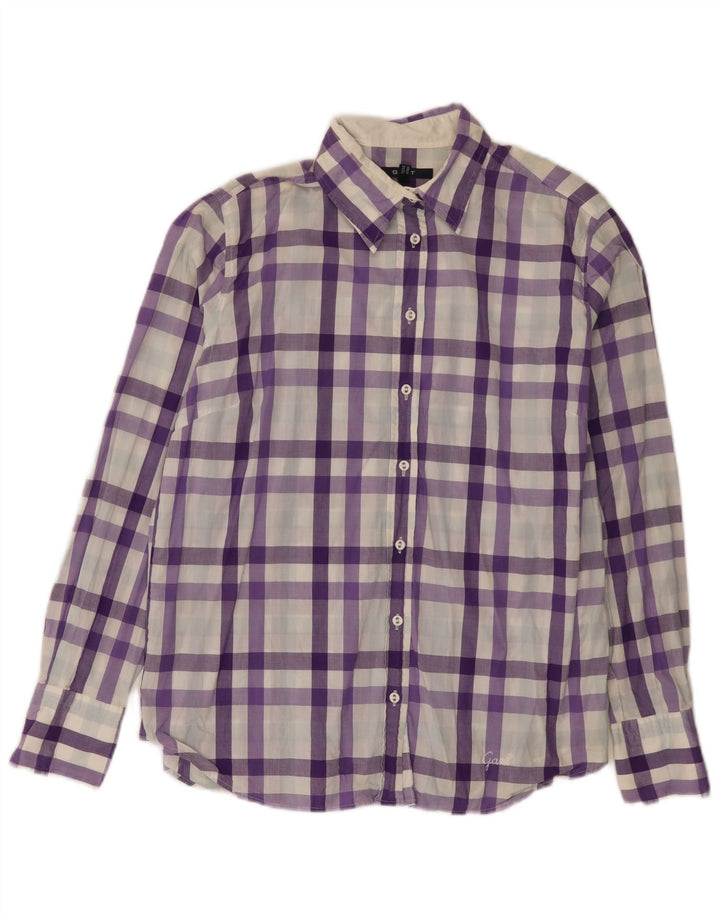 Camicia da donna Gant UK 18 XL cotone a quadri viola