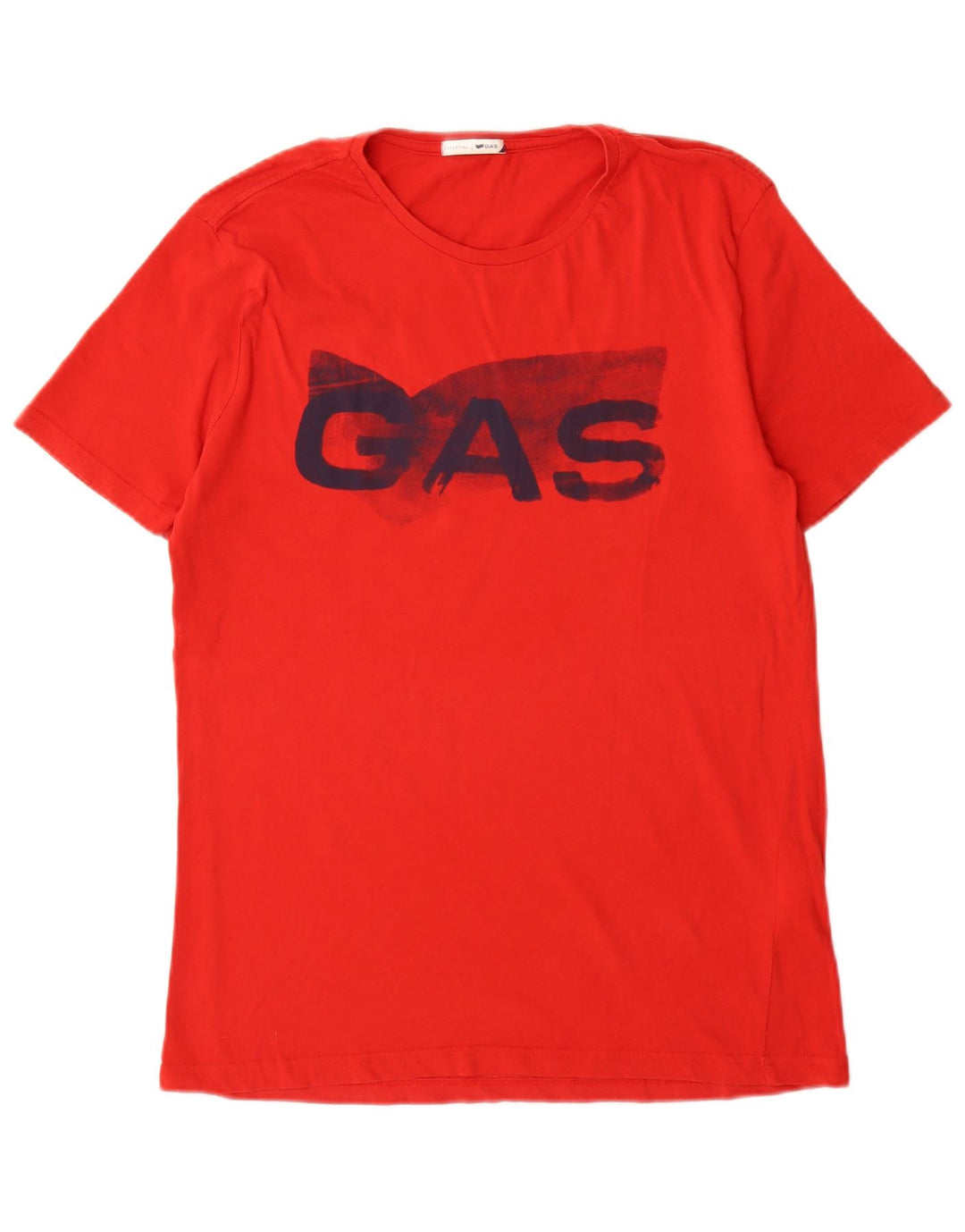 T-shirt grafica da uomo Gas Top XL in cotone rosso