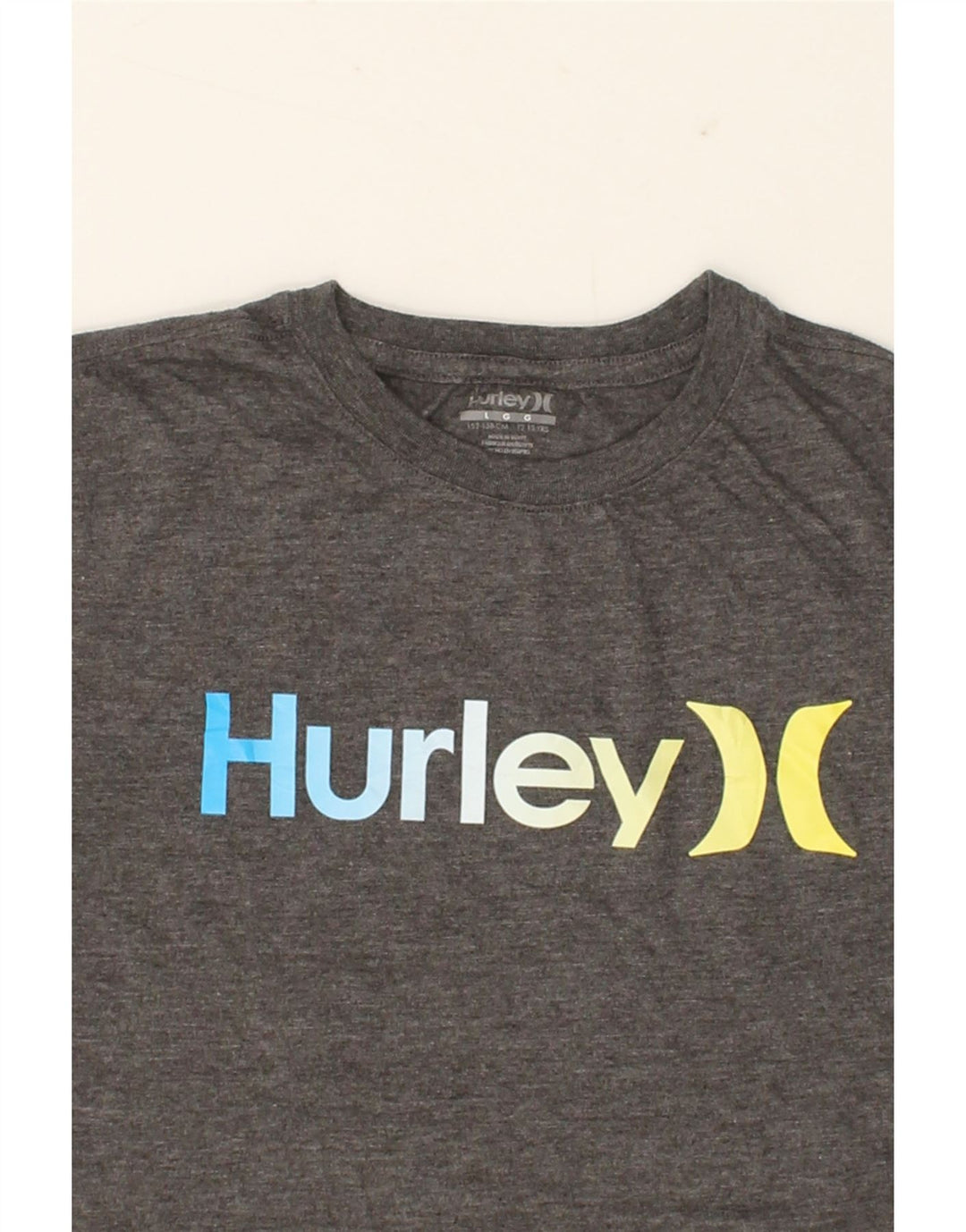 HURLEY Boys Graphic T-Shirt Top 12-13 Years Large  Grey Vintage Hurley and Second-Hand Hurley from Messina Hembry 