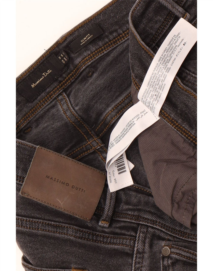 Jeans slim da uomo Massimo Dutti EU 46 XL W36 L32 Cotone grigio