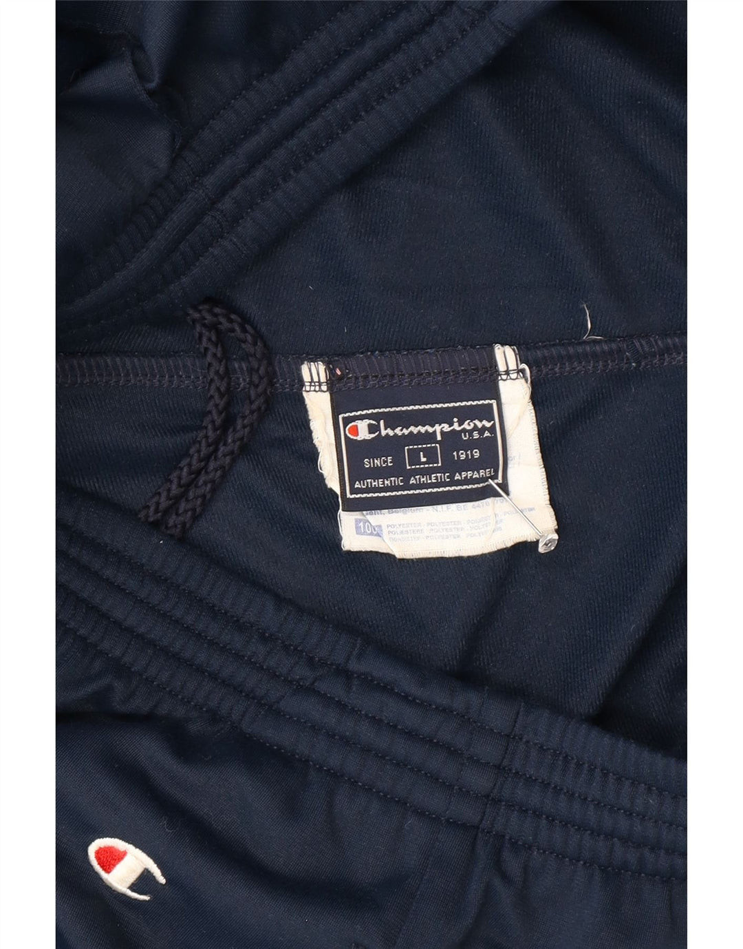 Pantaloni da tuta da uomo CHAMPION grandi in poliestere blu navy