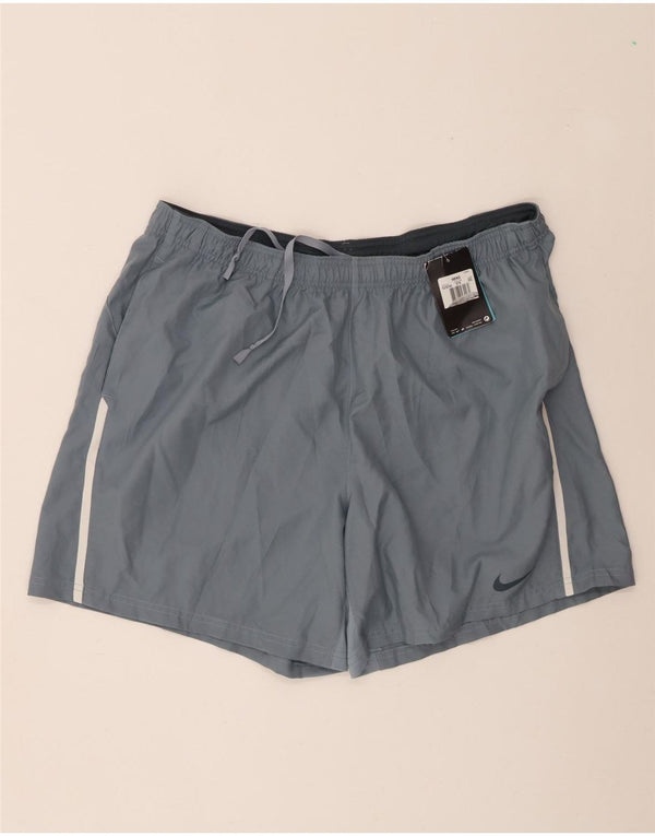 Pantaloncini sportivi Nike Dri Fit da uomo 2XL poliestere grigio