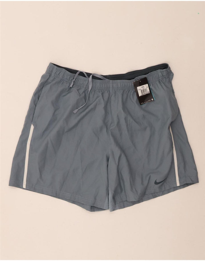 Pantaloncini sportivi Nike Dri Fit da uomo 2XL poliestere grigio