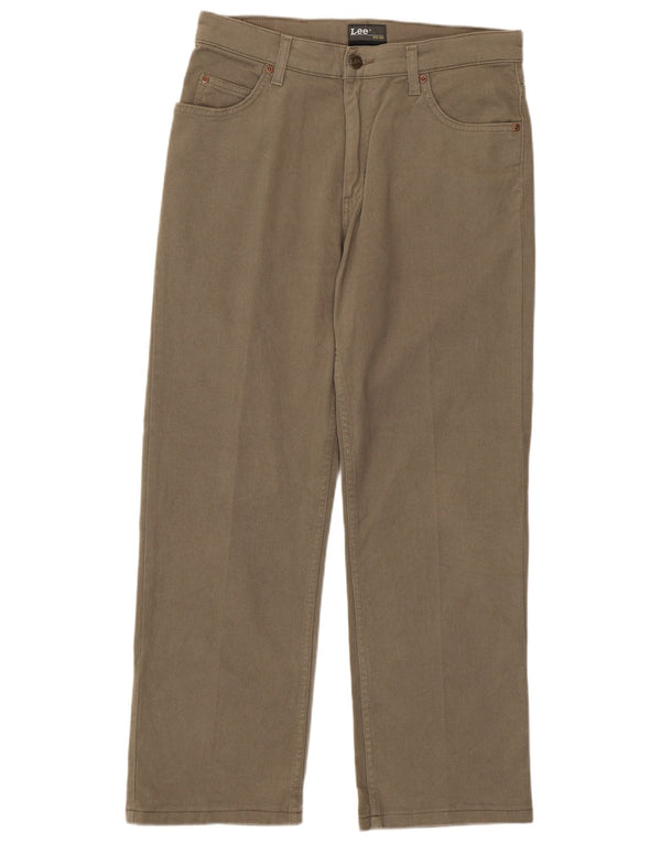 Pantaloni casual dritti Lee da uomo Brooklyn W31 L27 cotone beige