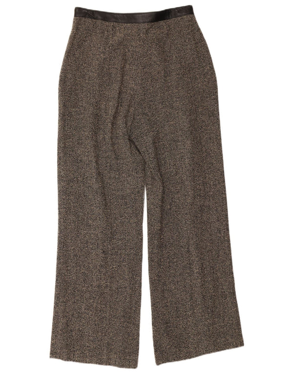 Pantaloni casual a vita alta da donna Michel Ambers UK 12 Medium W28 L29 Grigio