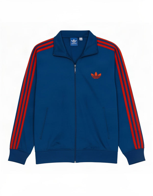 Giacca da ginnastica da uomo Adidas Large in poliestere blu navy