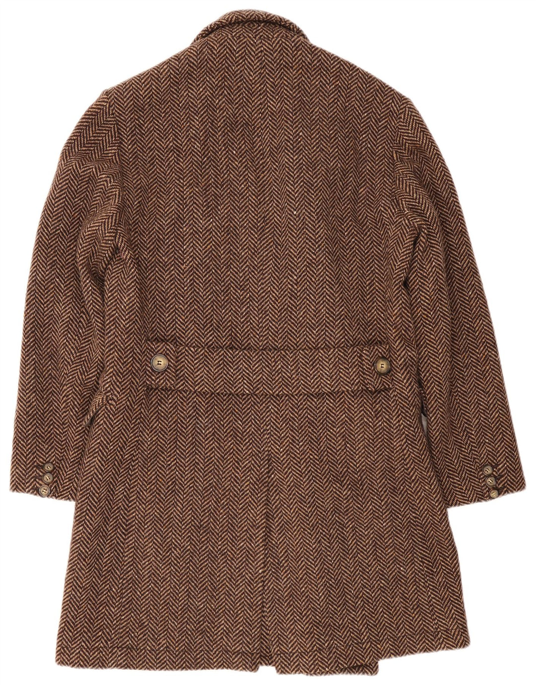 Cappotto Doppiopetto Uomo Chinook IT 48 Spinato Marrone Medio