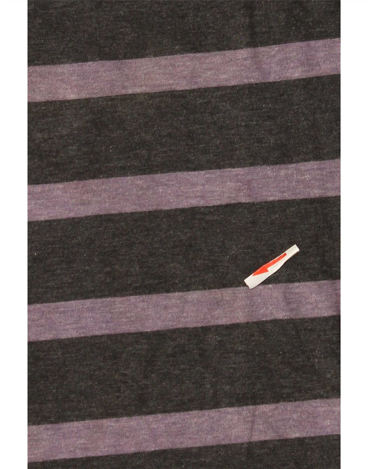 T-shirt da uomo Cheap Monday Top in poliestere a righe grigio medio