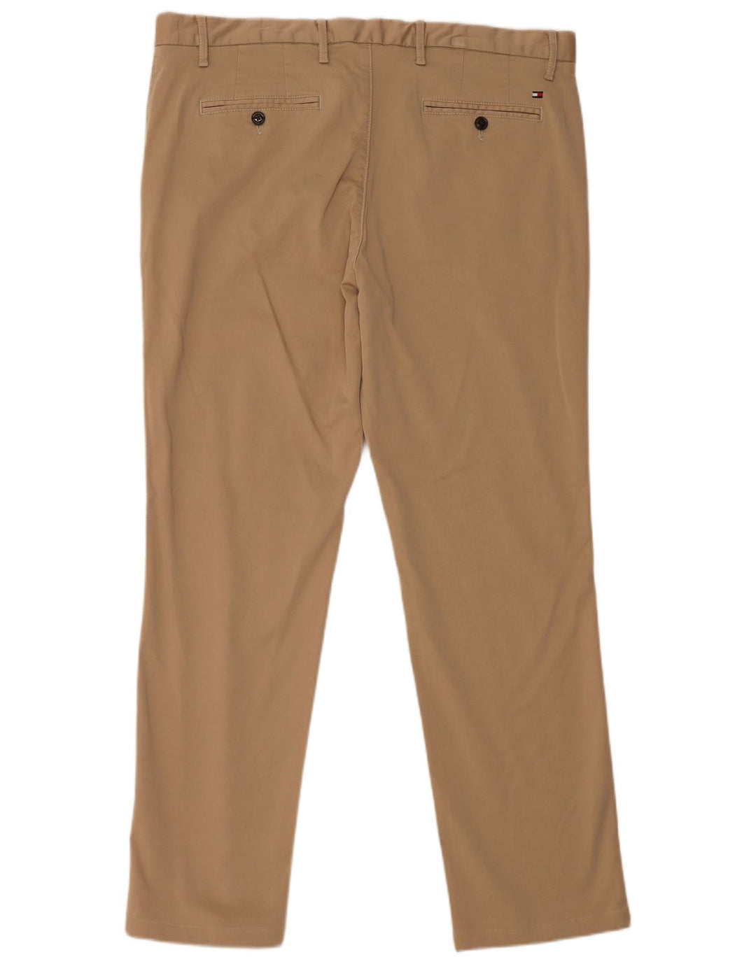 TOMMY HILFIGER Pantaloni chino dritti da uomo W36 L32 Cotone beige