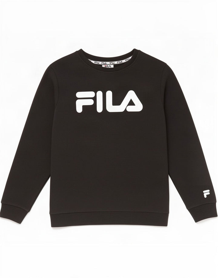 Felpa grafica da donna Fila Jumper UK 10 Small Black Cotton