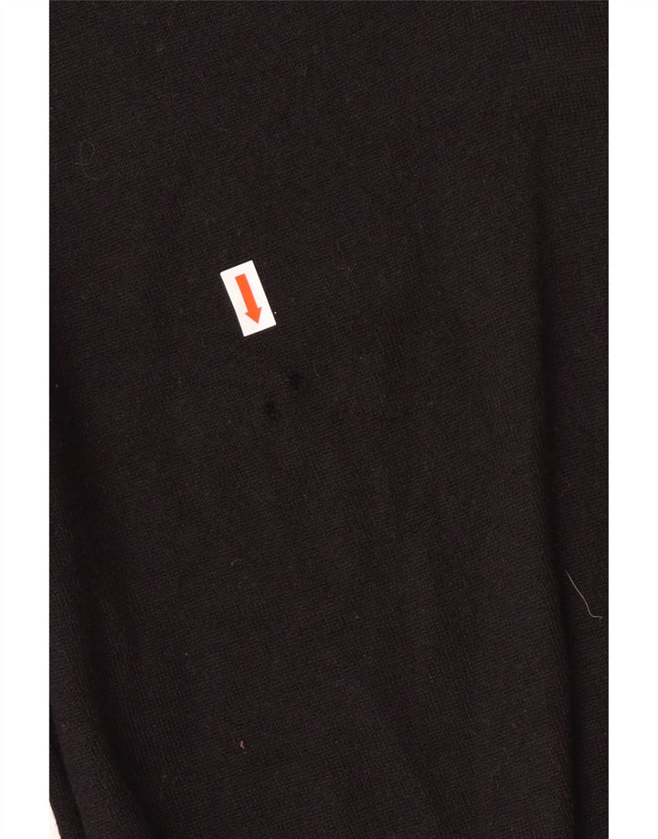 CALVIN KLEIN JEANS Womens V-Neck Jumper Sweater UK 14 Medium Black