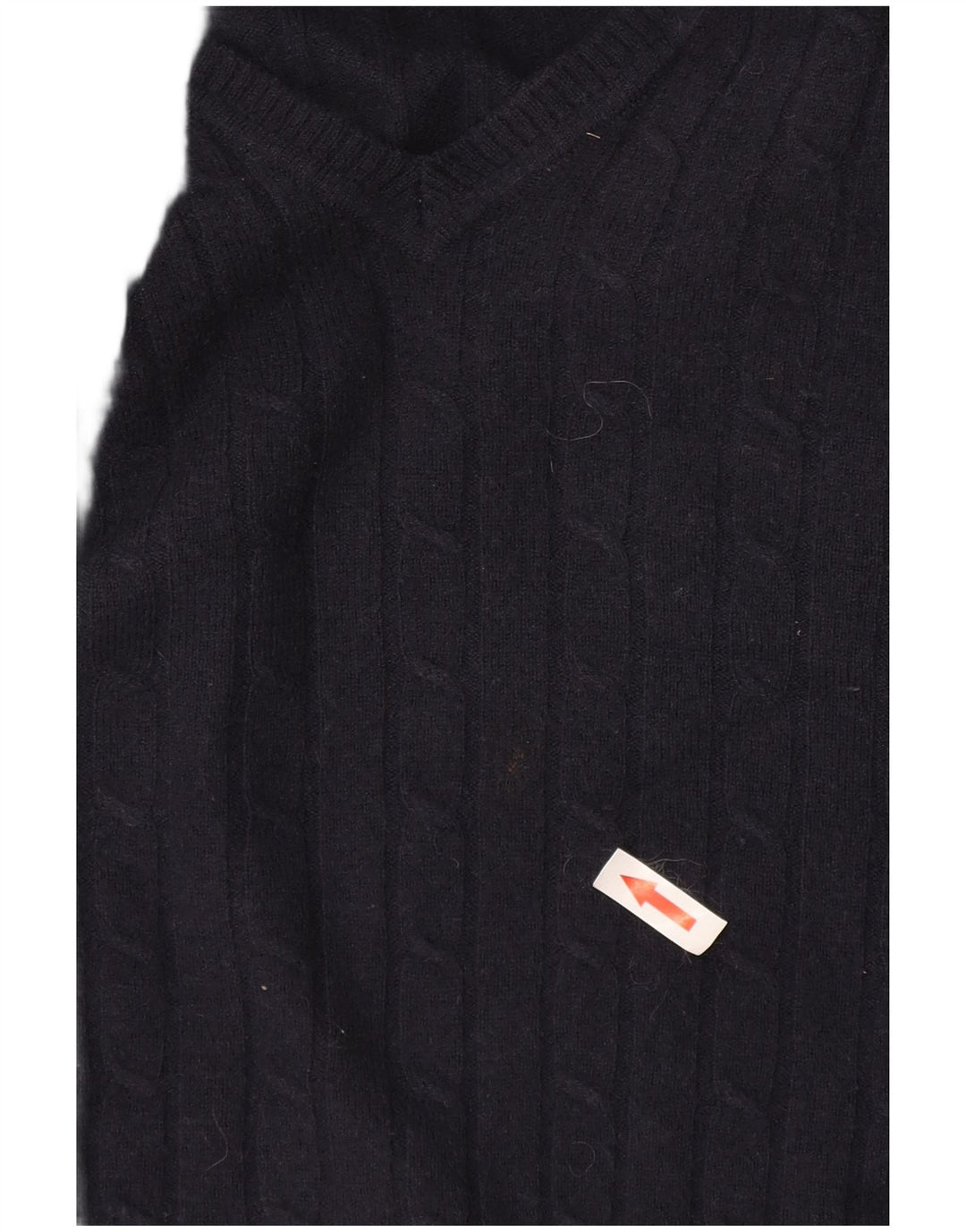 Gant maglione da donna con scollo a V UK 14 grande lana blu navy