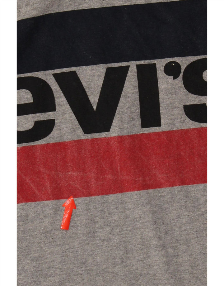 T-shirt grafica standard da uomo Levi's Top grande in cotone chiazzato grigio