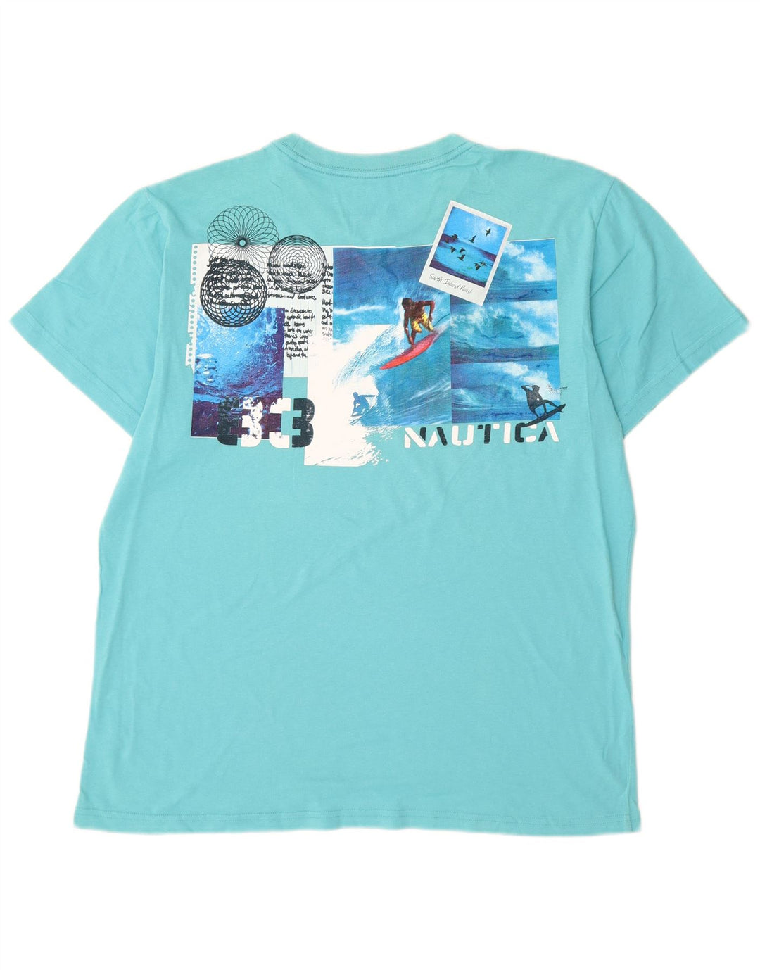 T-shirt grafica da uomo Nautica Top in cotone turchese medio