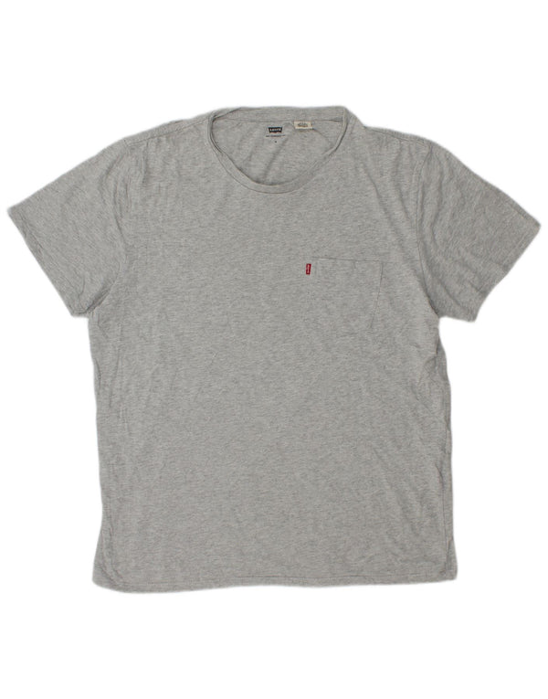 T-shirt da uomo Levi's Top in cotone mélange grigio medio