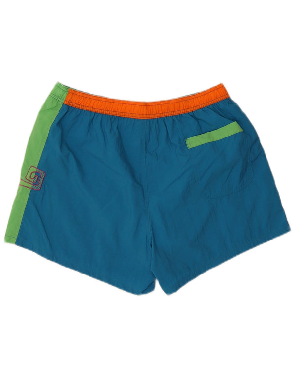 Fila Mens Swimming Shorts Large Blue Colourblock Polyester
