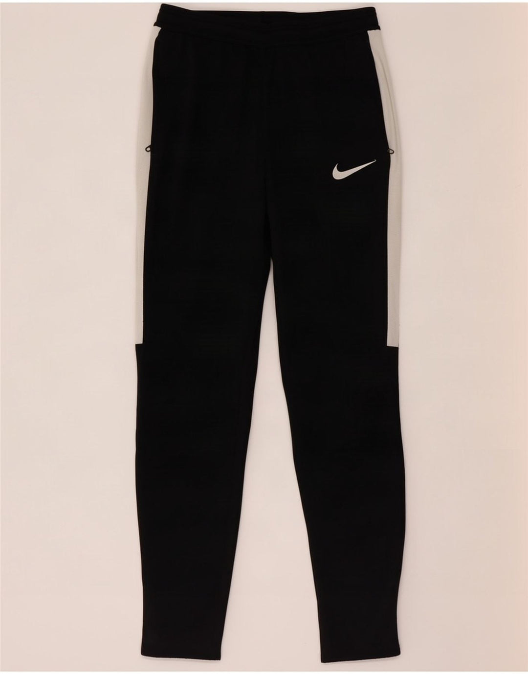 Pantaloni da tuta Nike da uomo in poliestere color block medio nero