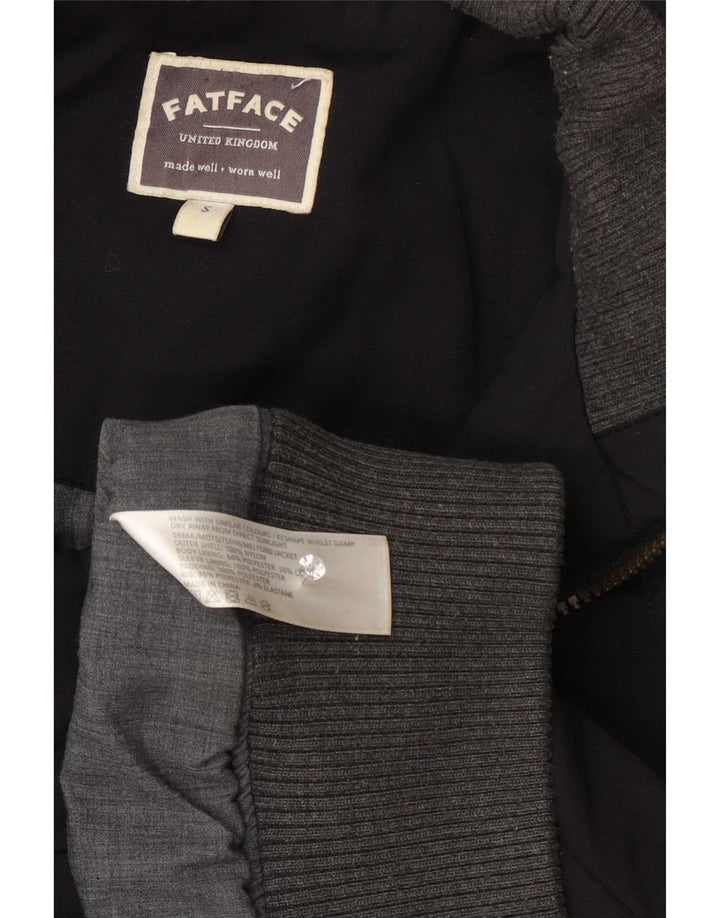 Giubbotto bomber con cappuccio da uomo Fat Face UK 36 piccolo nylon nero