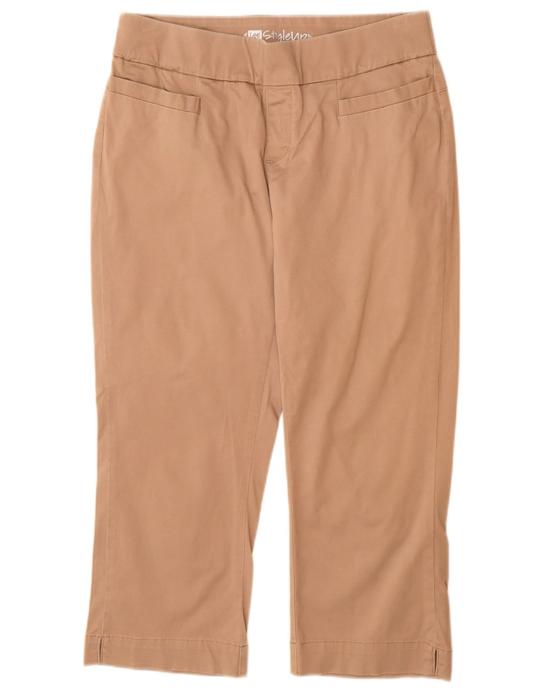 Pantaloni Capri dritti da donna Lee US 8 Medium W30 L22 Cotone beige