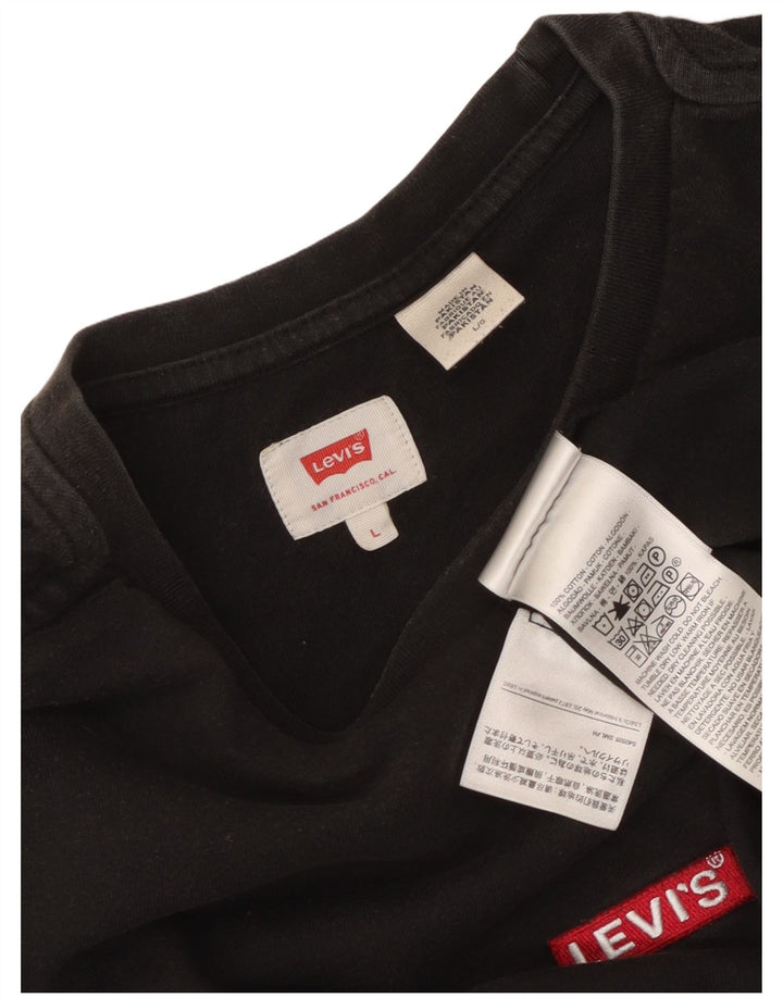 T-shirt da uomo Levi's Top Large in cotone nero