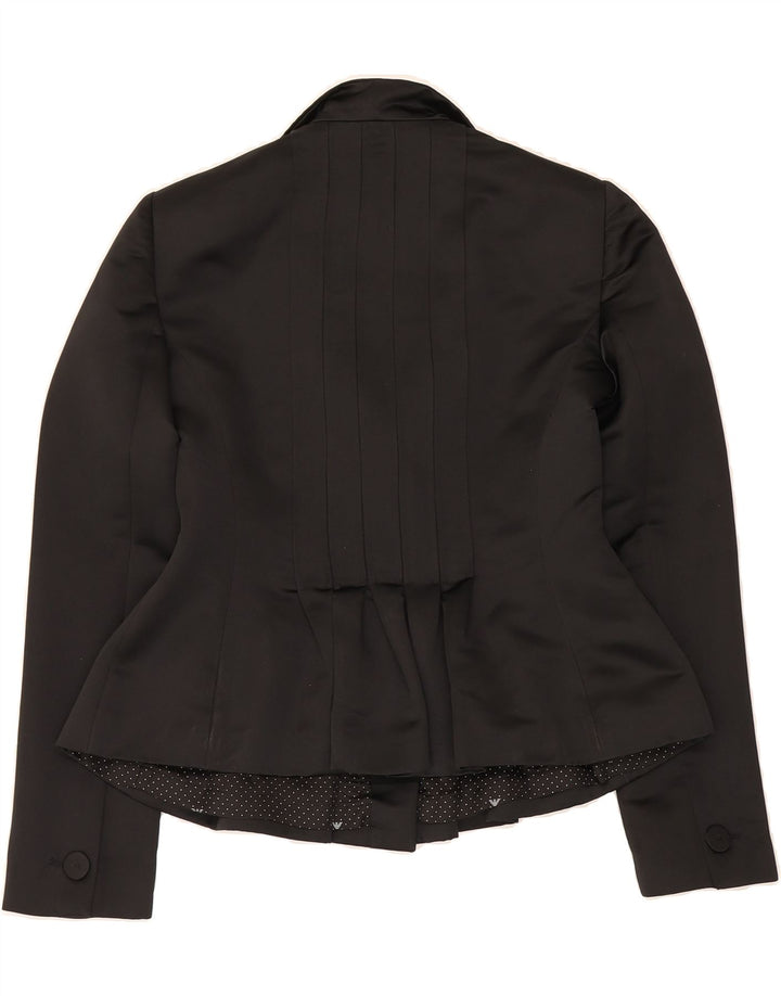 EMPORIO ARMANI Womens 3 Button Blazer Jacket IT 42 Medium Black Polyester Vintage Emporio Armani and Second-Hand Emporio Armani from Messina Hembry 
