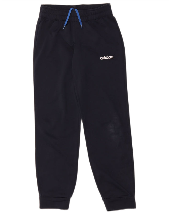 Pantaloni da tuta da ragazzo Adidas Joggers 8-9 anni in poliestere blu navy