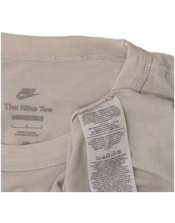 NIKE Mens T-Shirt Top Large Off White Cotton