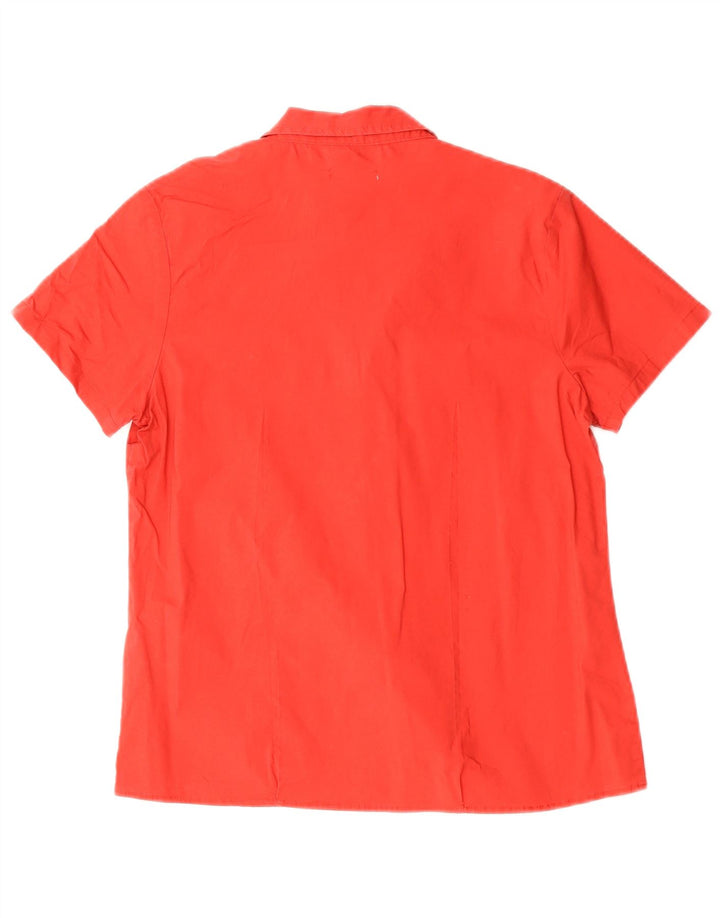 Camicia a maniche corte da donna di Dack UK 18 XL in cotone rosso