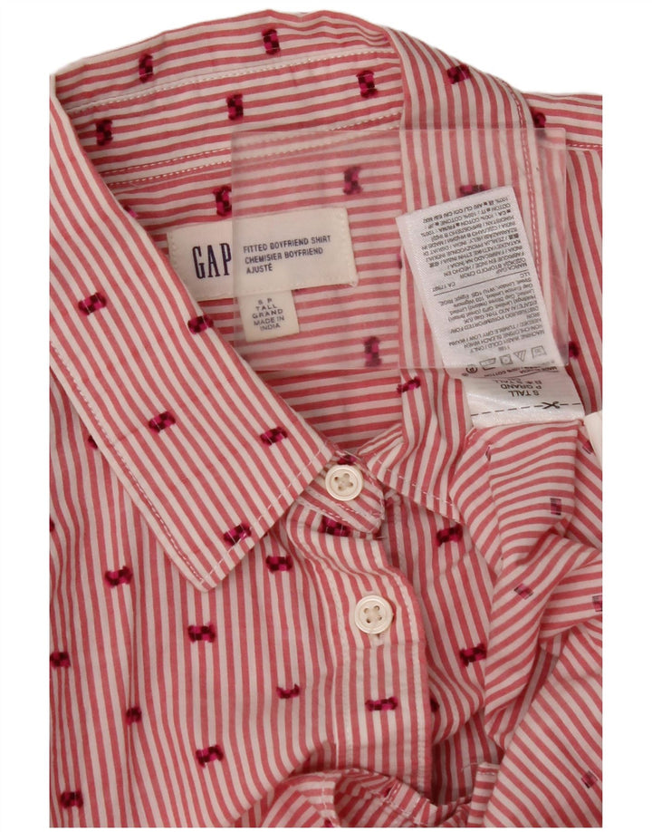Camicia alta da donna GAP UK 10 piccola in cotone a righe rosse