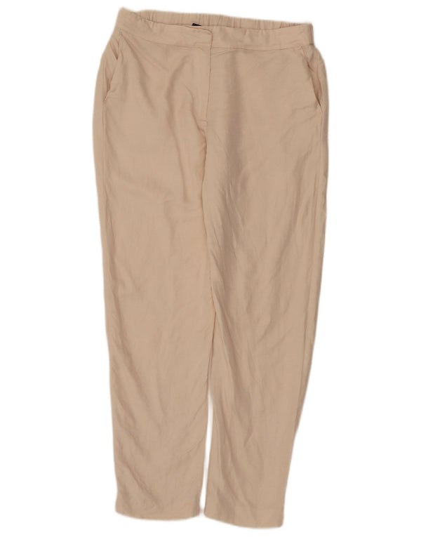 Pantaloni chino a vita alta da donna French Connection UK 12 Medium W32 L29 Bei