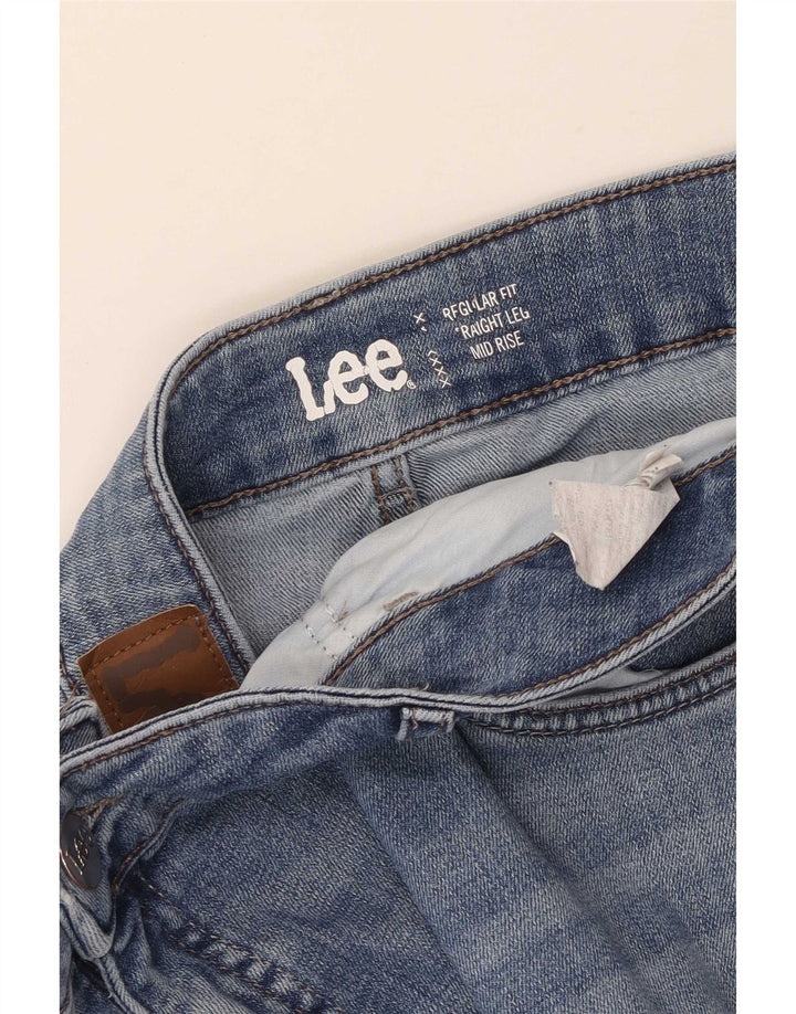 Jeans dritti Lee da donna a vita media, vestibilità regolare, W29 L27 Blu