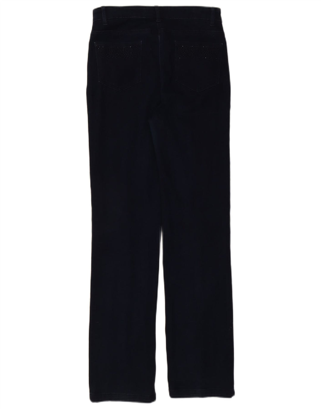 Jeans dritti da donna Marks & Spencer UK 10 piccoli W27 L30 blu navy