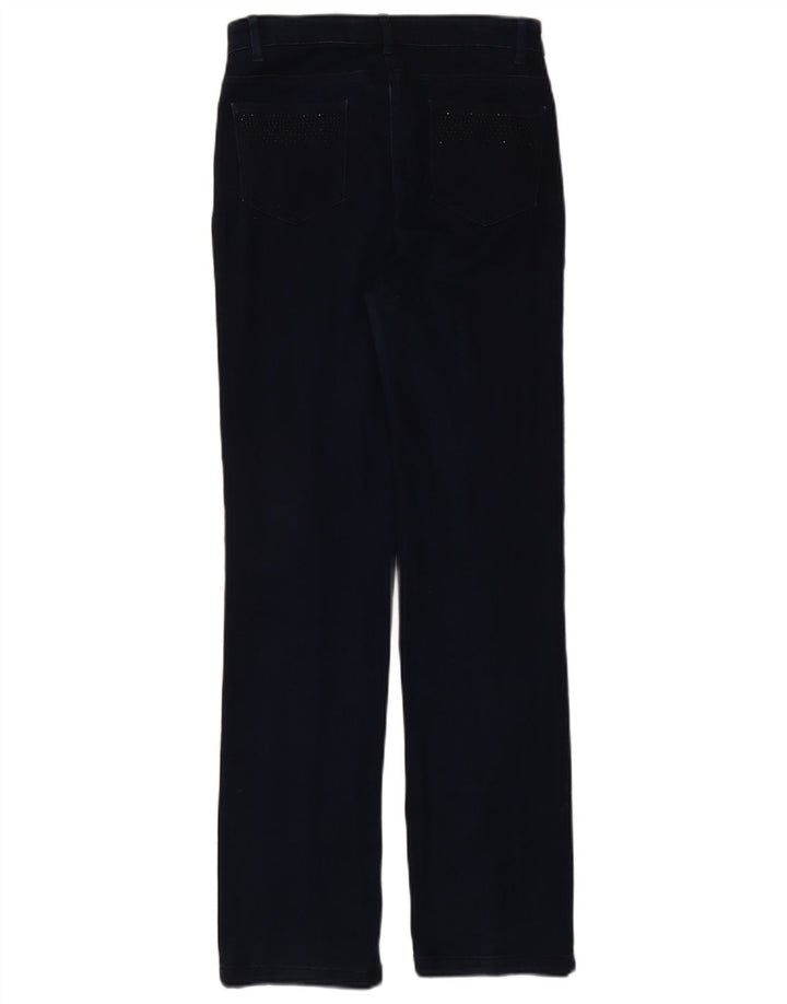 Jeans dritti da donna Marks & Spencer UK 10 piccoli W27 L30 blu navy