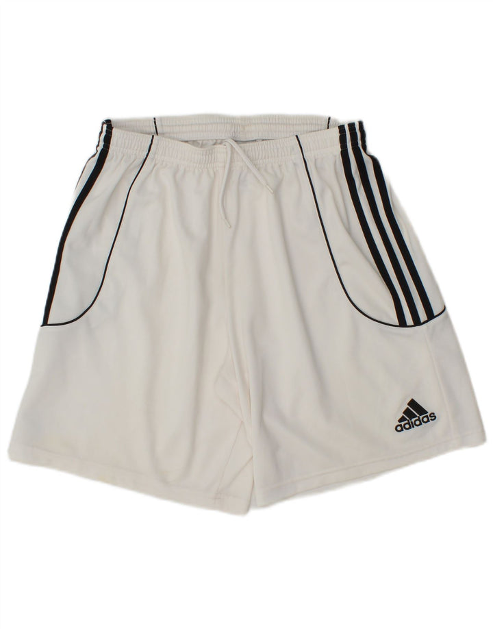 Pantaloncini sportivi Adidas Climalite da uomo di colore bianco medio in poliestere