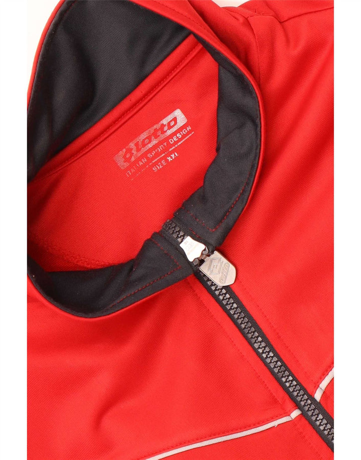 Giacca da tuta da uomo Lotto 2XL Rosso Colorblock