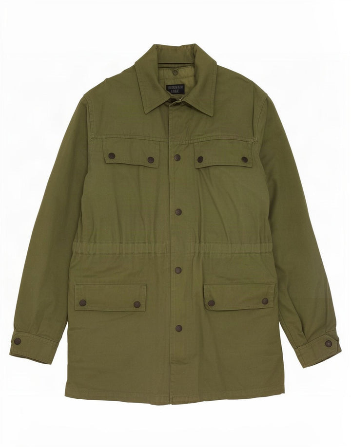 Giacca Parka vintage da uomo IT 50 grande color kaki