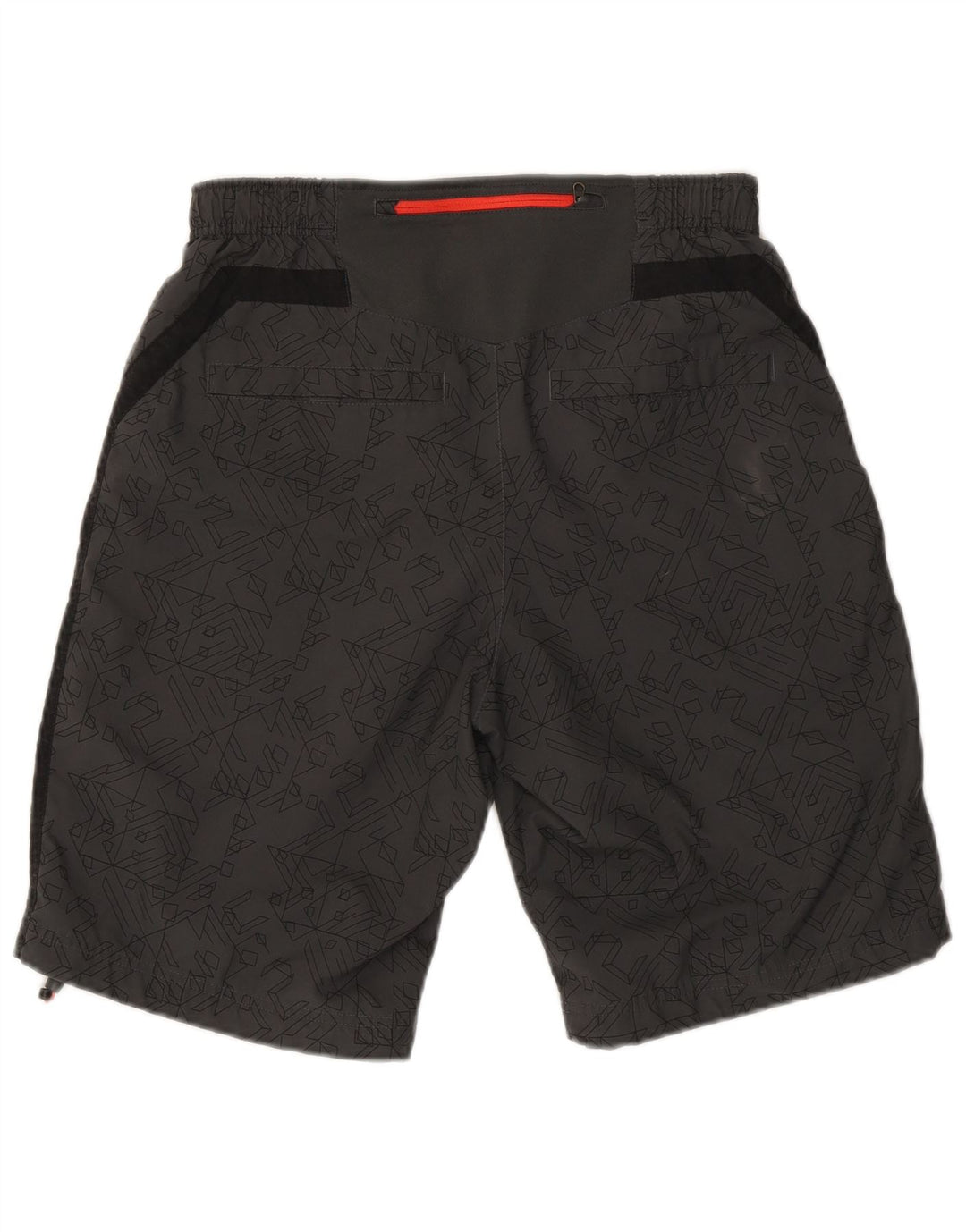 Pantaloncini sportivi Nike da uomo in poliestere geometrico grigio medio