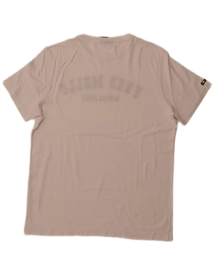 FRED MELLO T-shirt grafica da uomo grande in cotone bianco