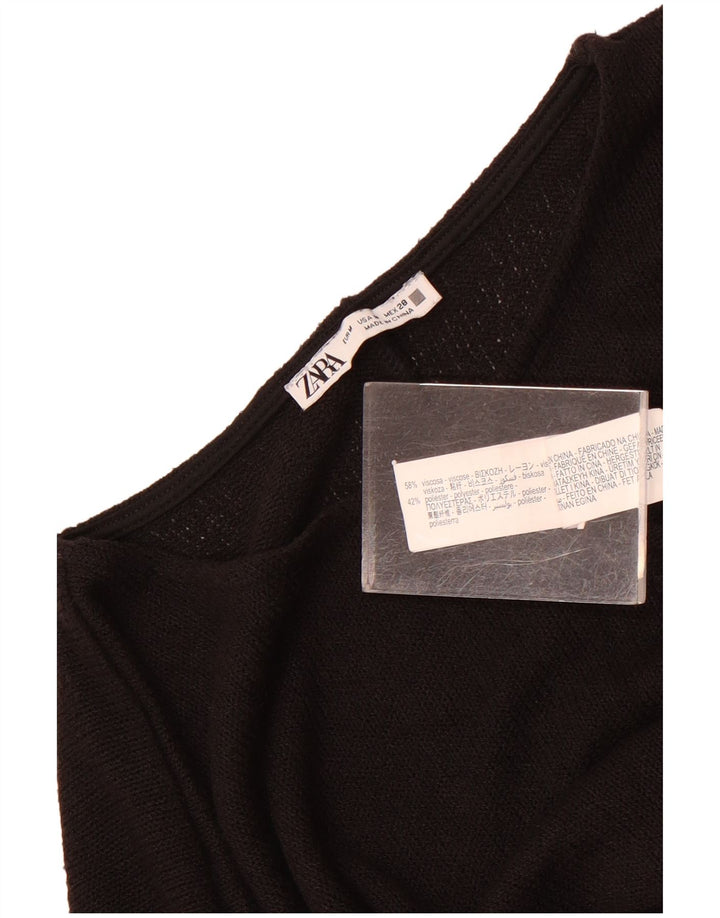 Maglione Poncho Zara da donna UK 14 viscosa nera media