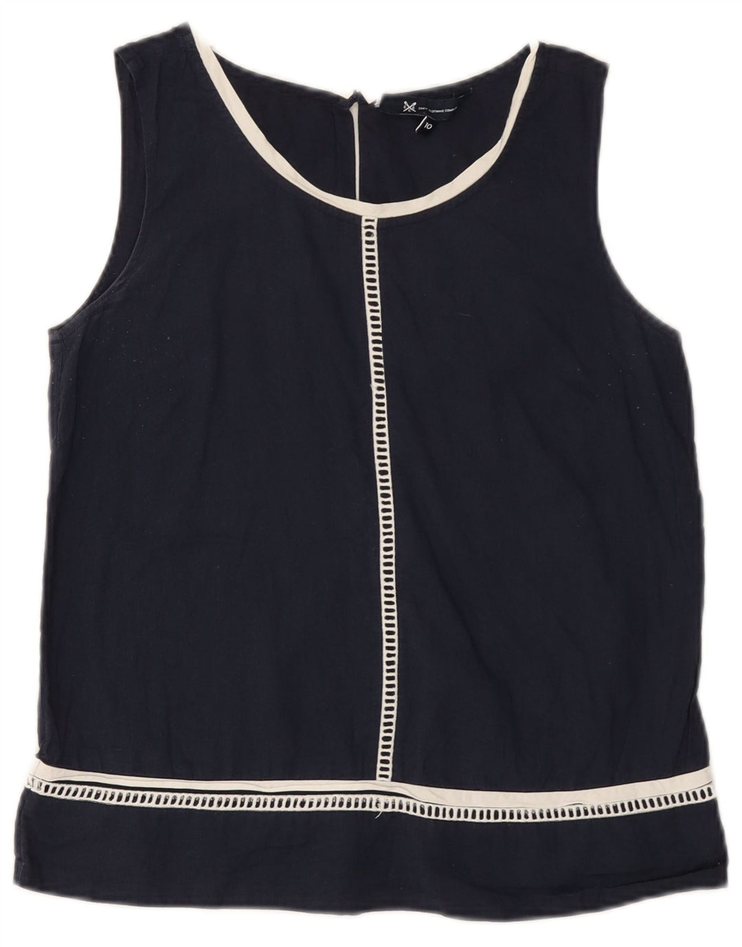 Canotta da donna J. Crew UK 10 piccola in cotone blu navy