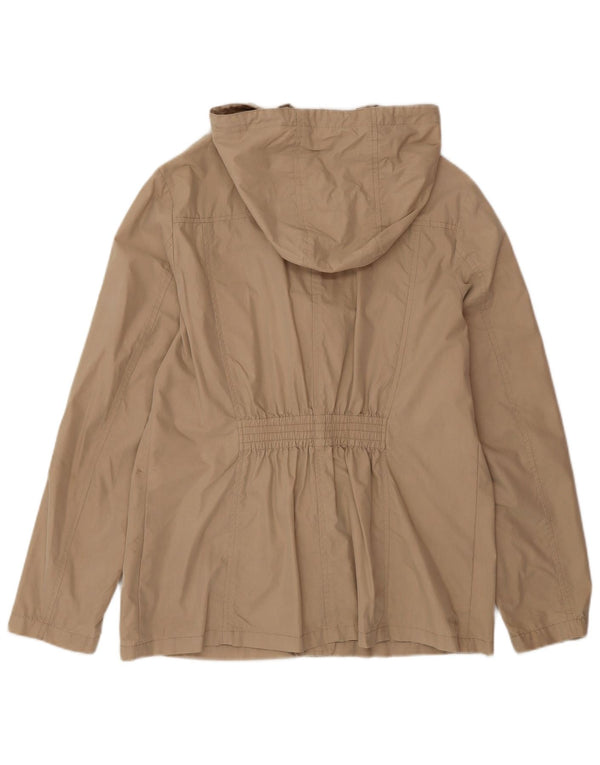 Giacca pratica con cappuccio da donna Fat Face UK 14 grande cotone beige