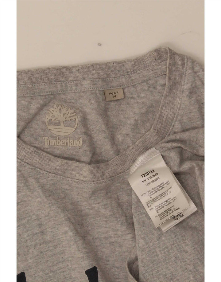 T-shirt grafica per ragazzi Timberland Top 15-16 anni in cotone grigio medio