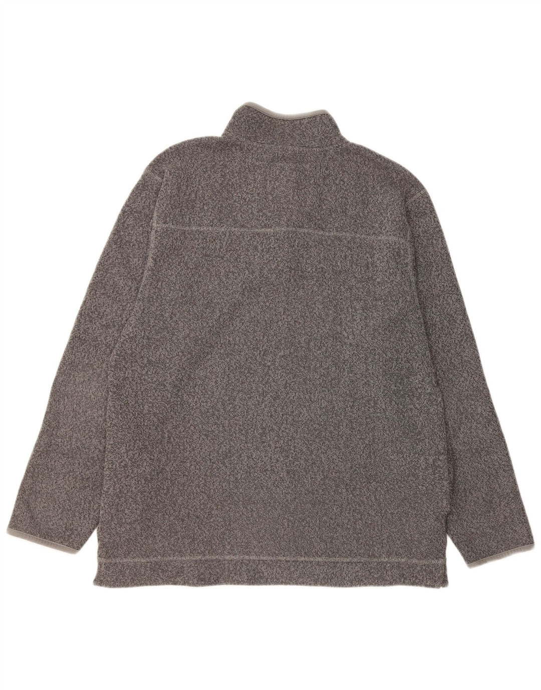 Felpa da uomo con collo con zip Weird Fish, grande poliestere chiazzato grigio