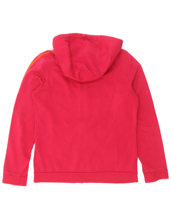 Maglione con cappuccio e zip da donna Adidas UK 12/14 Cotone color block rosa medio